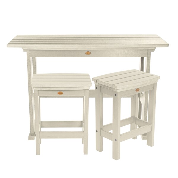 Highwood Usa Lehigh 3pc Counter Height Outdoor Patio Furniture Balcony Set AD-KITBALC1-WAE - main